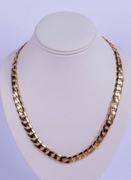 Gold Curb Chain Men's Necklace 